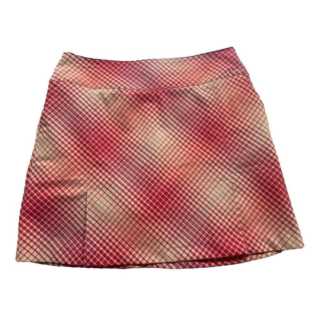 Nike Red and Pink Plaid Skort